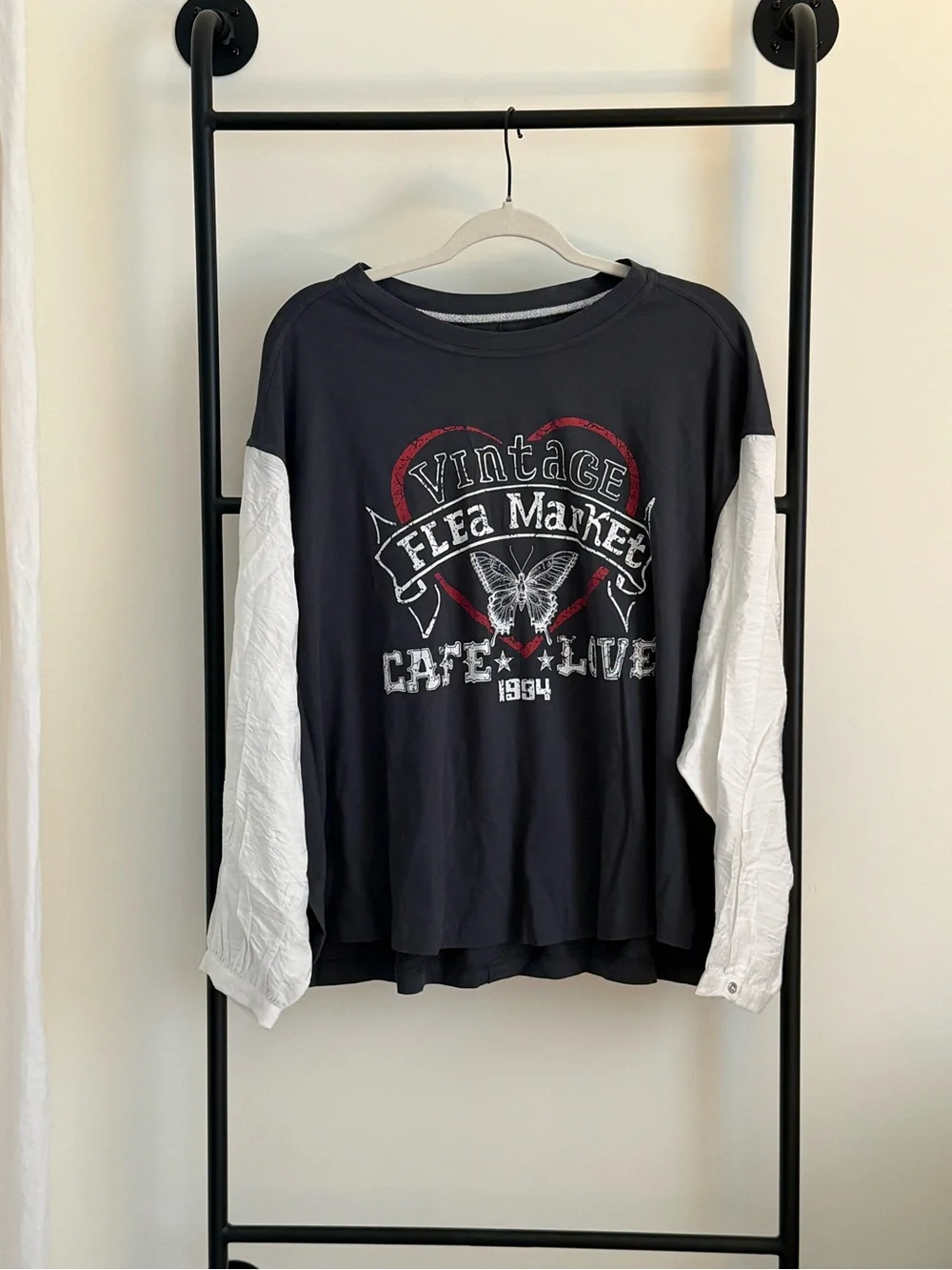 Pilcro by Anthropologie Long Sleeve Graphic Tee with Blouson Sleeves - Picture 1 of 10